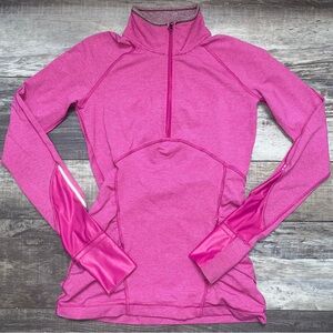 Lululemon Kriss Cross 1/2 Zip Raspberry Pink Pullover Top Athletic Apparel Sz 4